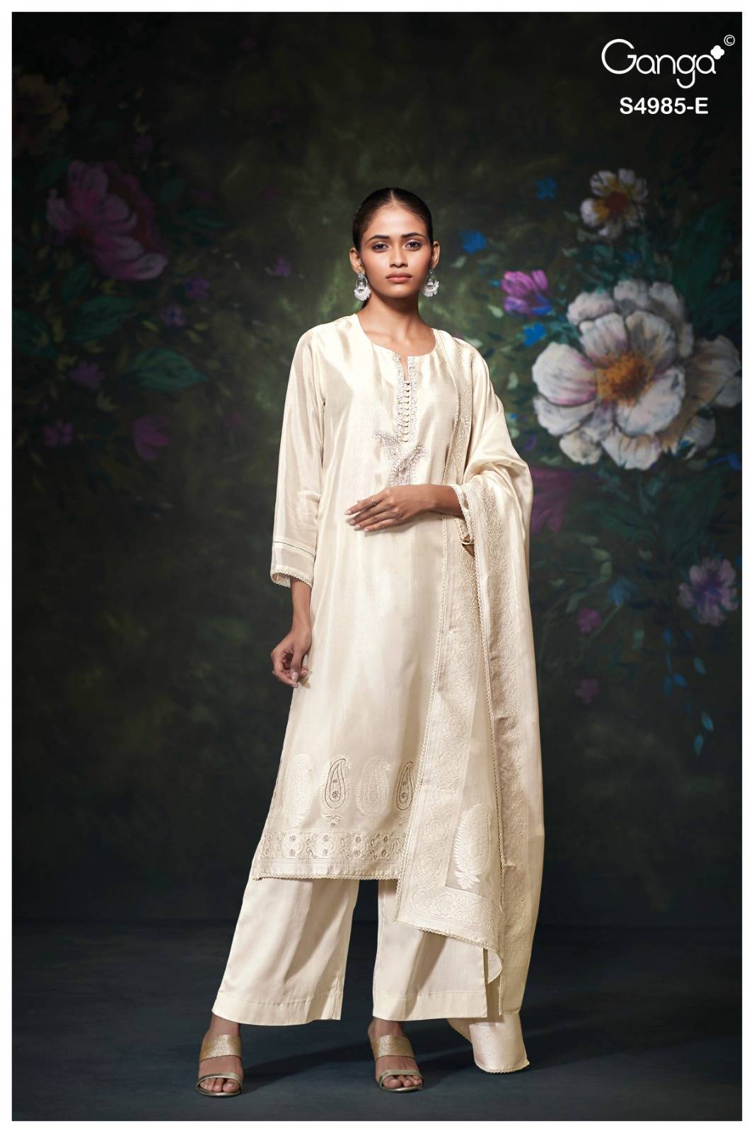 MIORRA 4985 By Ganga Fashion Stylish Beautiful Colourful PURE VISCOSE WOVEN SILK JACOUARD Dresses At Wholesale Price